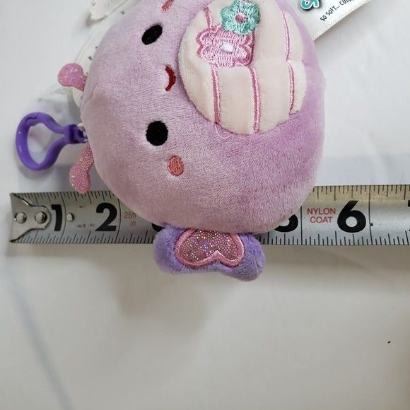 Squishmallows 2020 Purple Brenda Butterfly Plush Clip On 3" Stuffed Toy Keychain - Picture 8 of 9